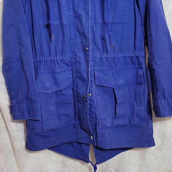 J Crew Blue Cotton Utility Jacket Size XSmall - Picture 8 of 13